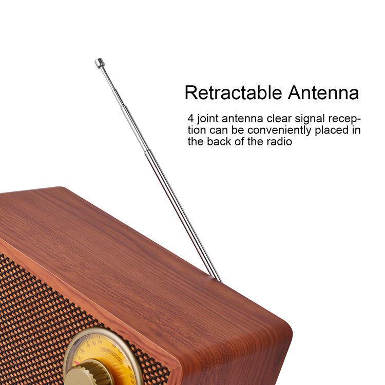 Classic design portable vintage retro wooden FM radio13